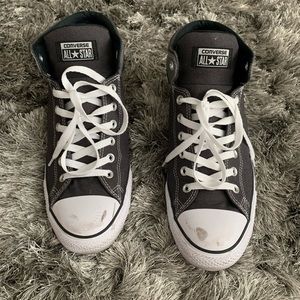 EUC grey high top converse